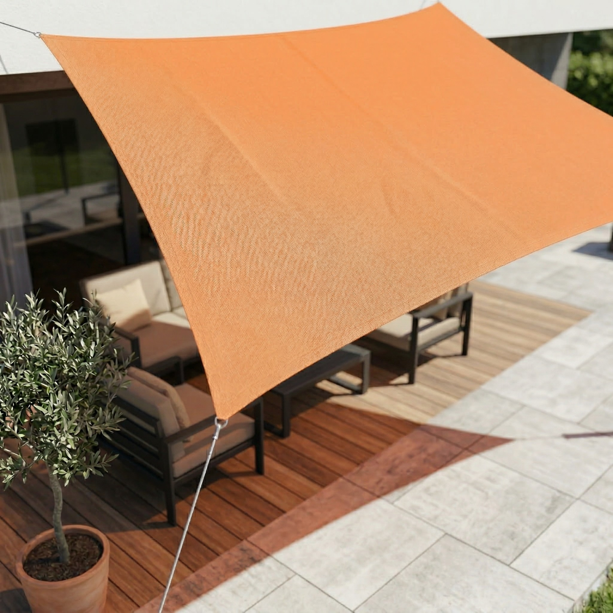 UV-Resistant Rectangular Shade Sail – Waterproof Sunshade for Garden, Balcony & Terrace with Adjustable Mounting System