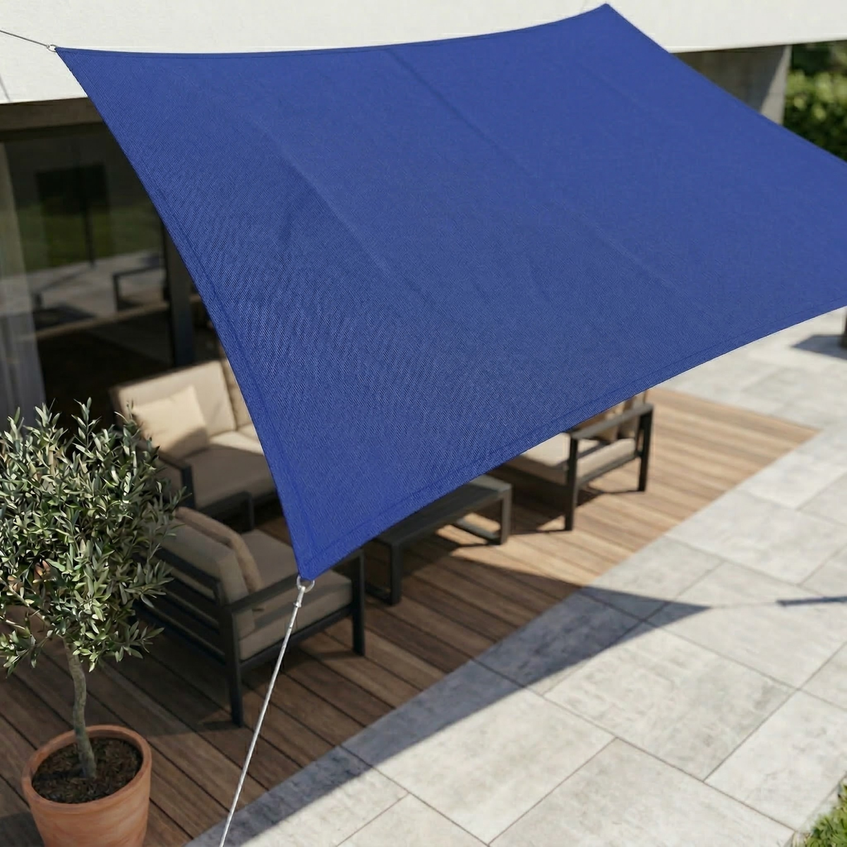 UV-Resistant Rectangular Shade Sail – Waterproof Sunshade for Garden, Balcony & Terrace with Adjustable Mounting System