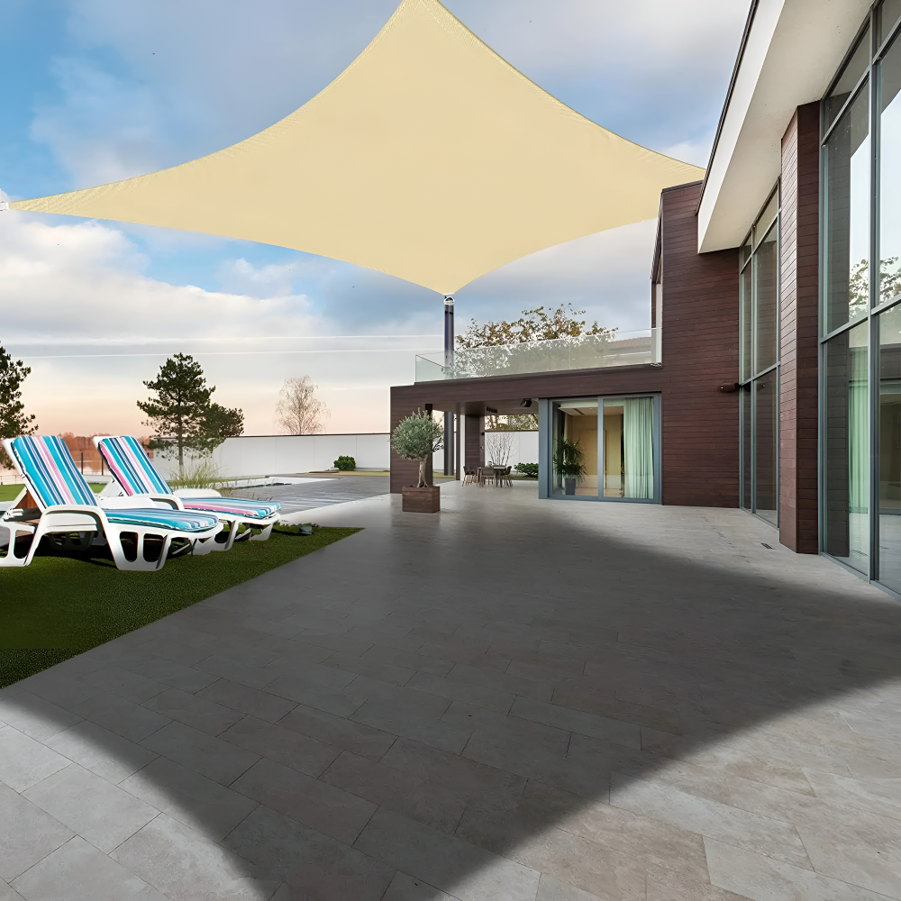 UV-Resistant Rectangular Shade Sail – Waterproof Sunshade for Garden, Balcony & Terrace with Adjustable Mounting System