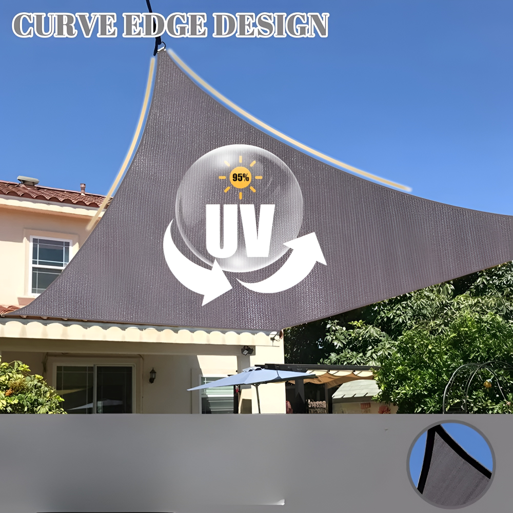 UV-Resistant Rectangular Shade Sail – Waterproof Sunshade for Garden, Balcony & Terrace with Adjustable Mounting System