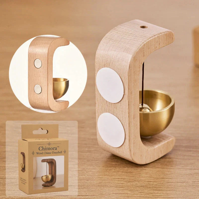 Wooden Wind Chime with Magnetic Singing Bowl