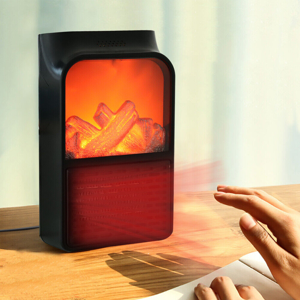 Compact Electric Heater with Remote Control – 900W Power