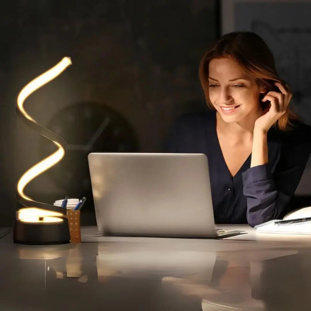 Adjustable Brightness Spiral LED Light – Stylish Accent for Any Space