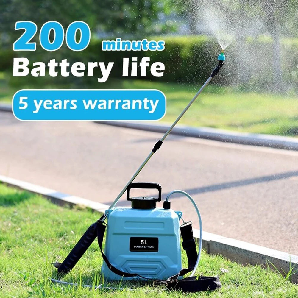 AquaMist - 5L Portable Spray Pump with Customizable Nozzle & USB Charge