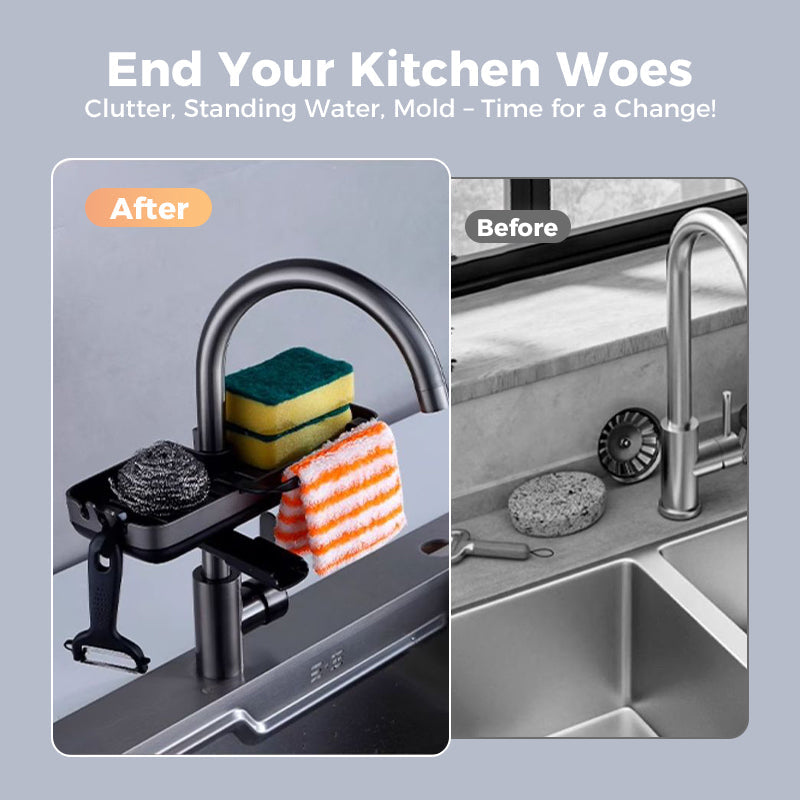 Sink Organizer | Quickly Dries Sponge and Brush | Clamp Attachment