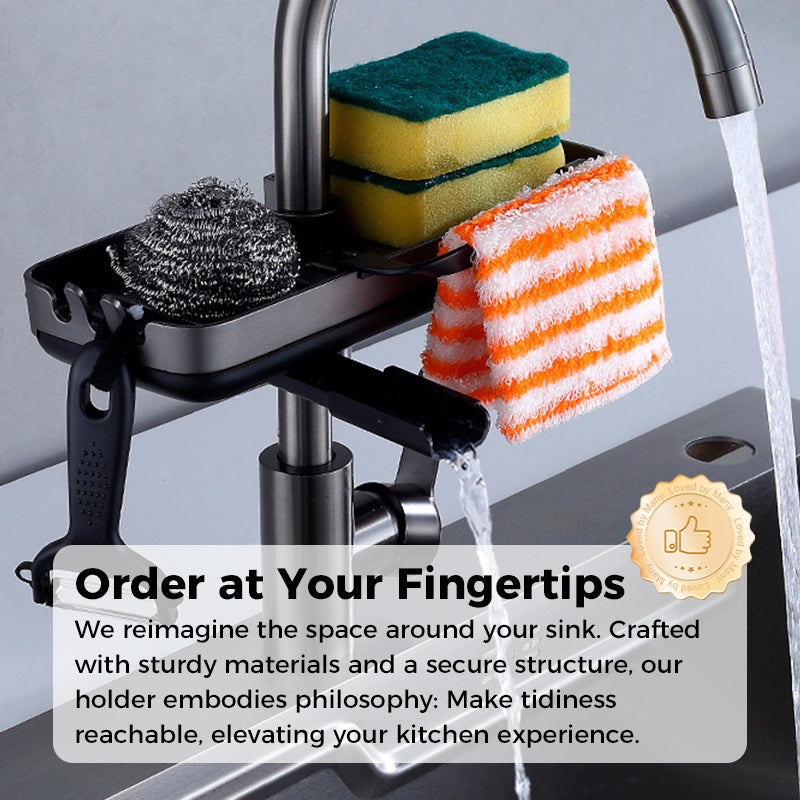 Sink Organizer | Quickly Dries Sponge and Brush | Clamp Attachment