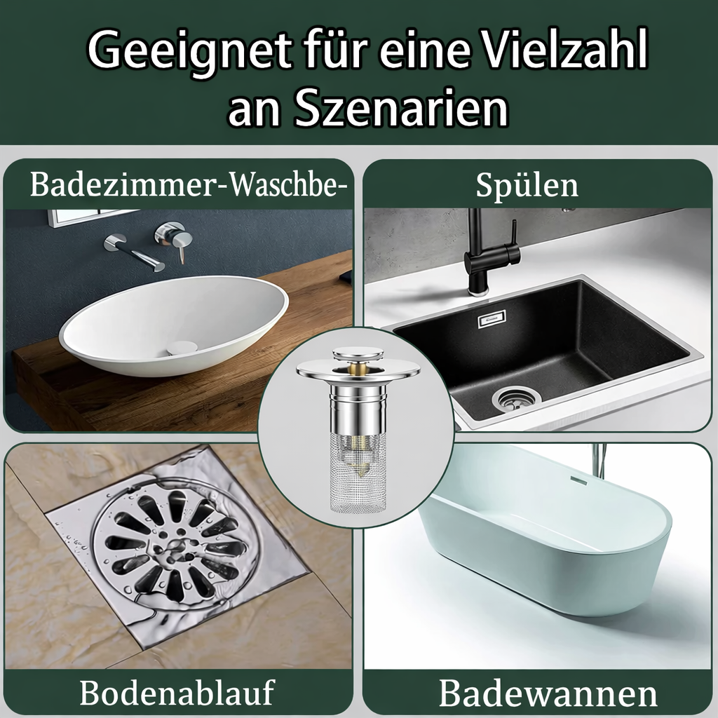 Sink Drain Stopper | Clog-Free Stainless Steel Filter