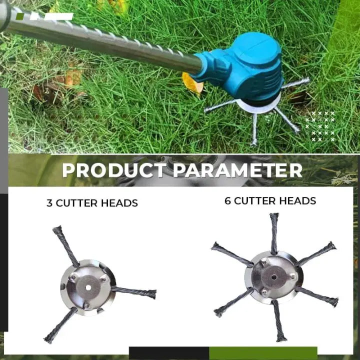 Heavy-Duty Brush Head for Grass Trimmers – Steel Wire Weed and Moss Remover