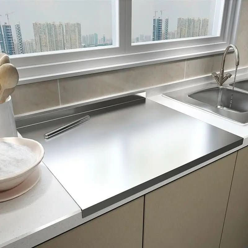 Durable Steel Prep Board with Non-Slip Grip and Liquid Barrier