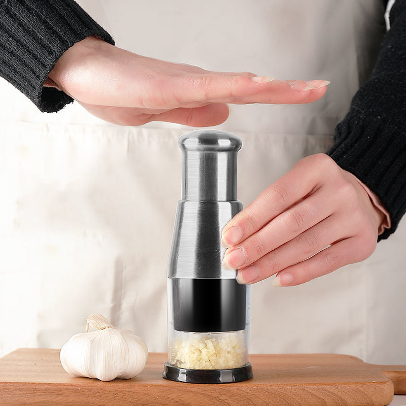 Ergonomic Garlic Crusher with Stainless Steel and Plastic Design