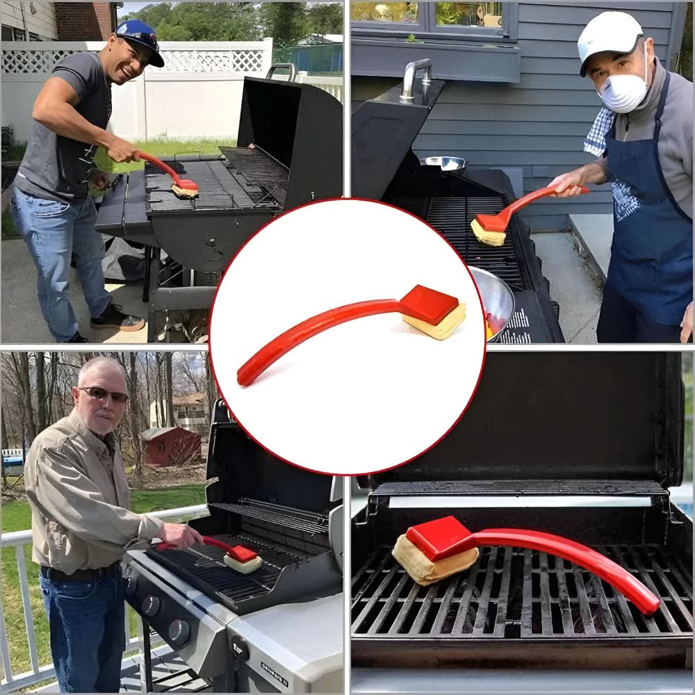 Comfortable Long-Handle Grill Cleaner for Easy BBQ Maintenance