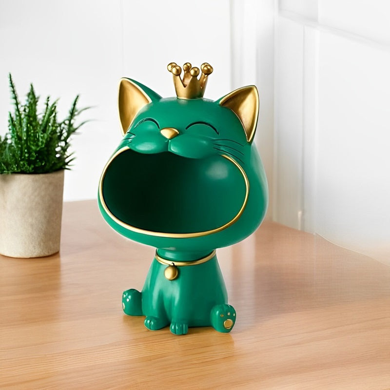Charming Cat Decorative Storage Jar – 6 Inch Multicolor Design
