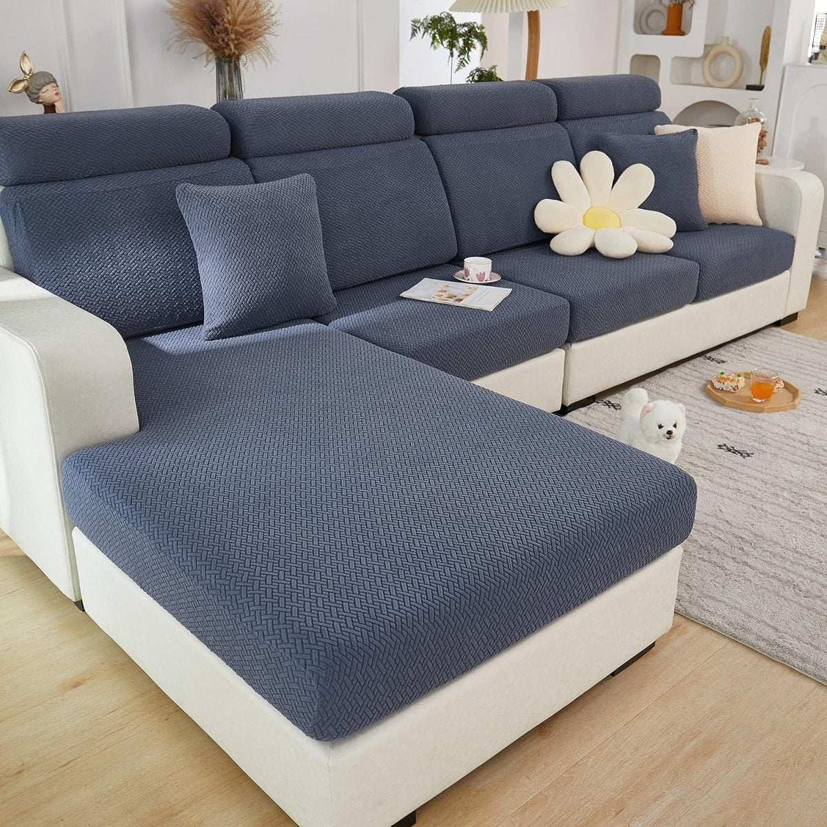Versatile Stretch Sofa Protector - Washable and Pet-Friendly