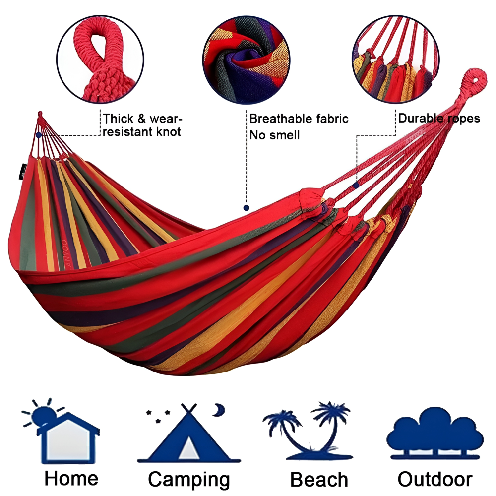 Heavy-Duty Hammock for Outdoor Use – Supports up to 205 kg