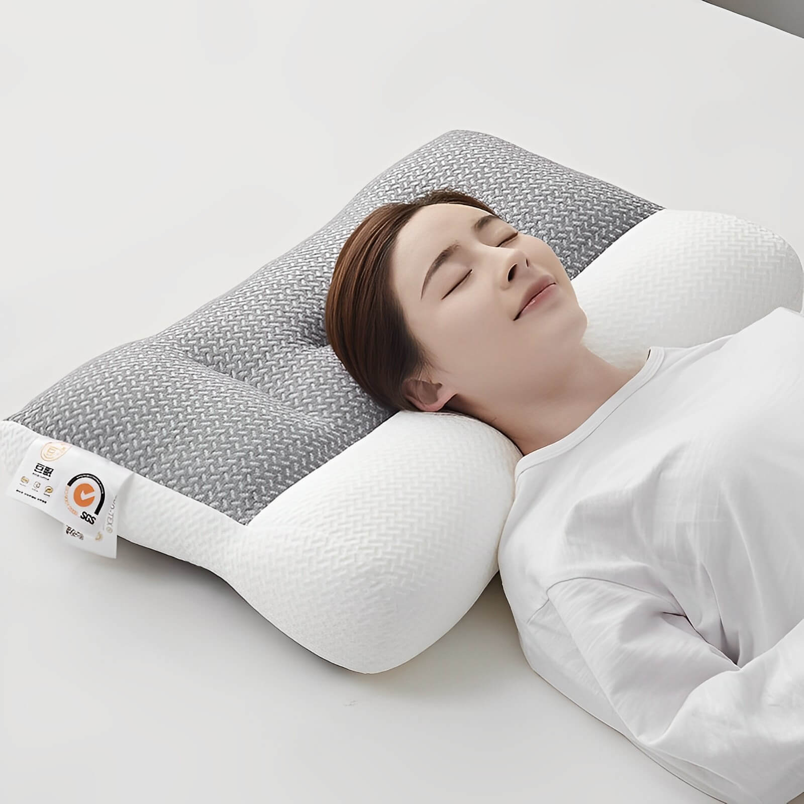 Neck Support Pillow with Ergonomic Memory Foam Design