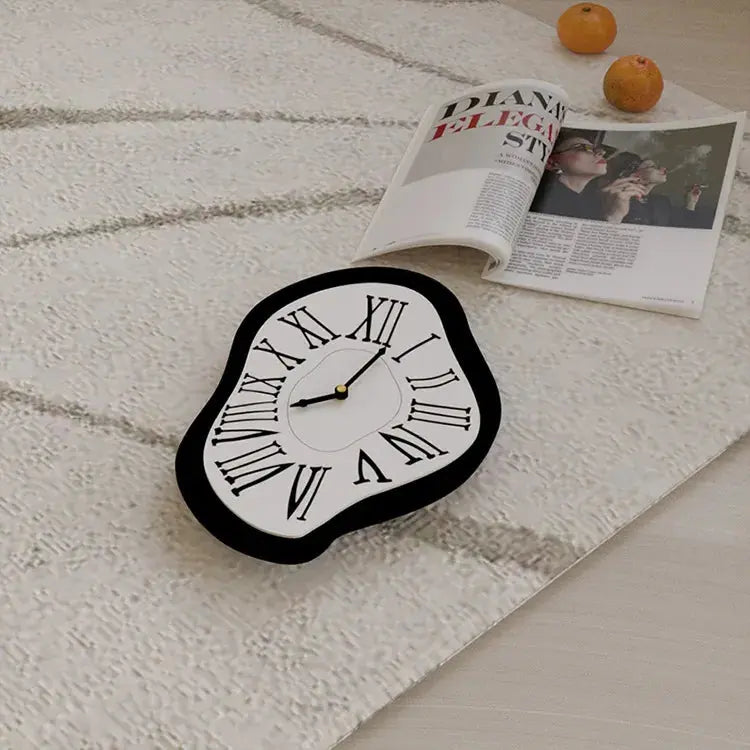 Roman Numeral Wall Clock with a Surreal Design