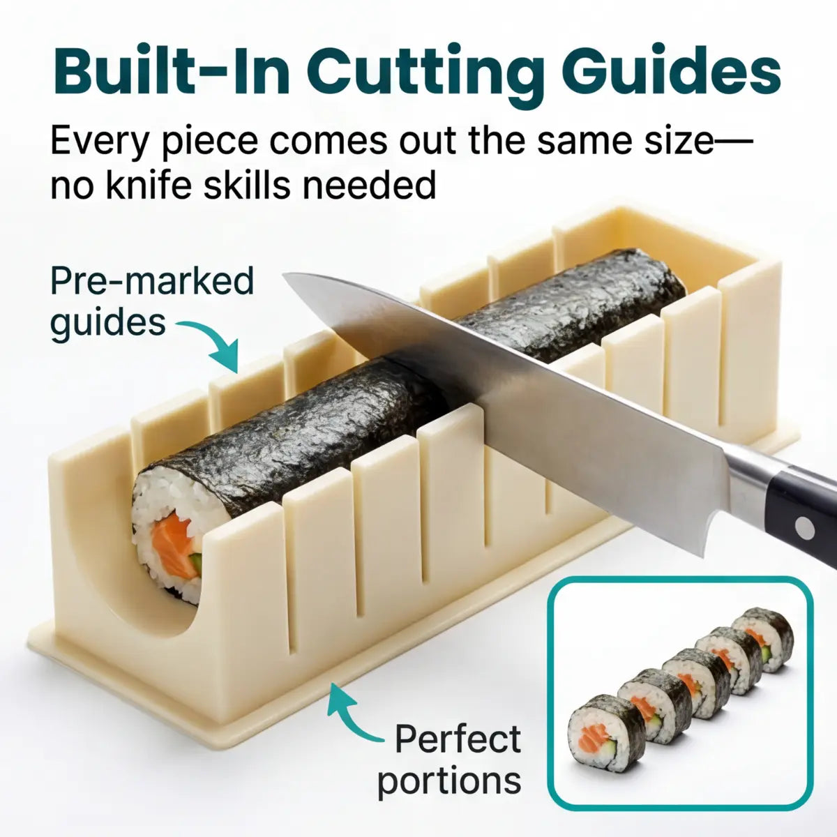 Sushi Shaper Kit – Uniform Portions, No Rolling Required
