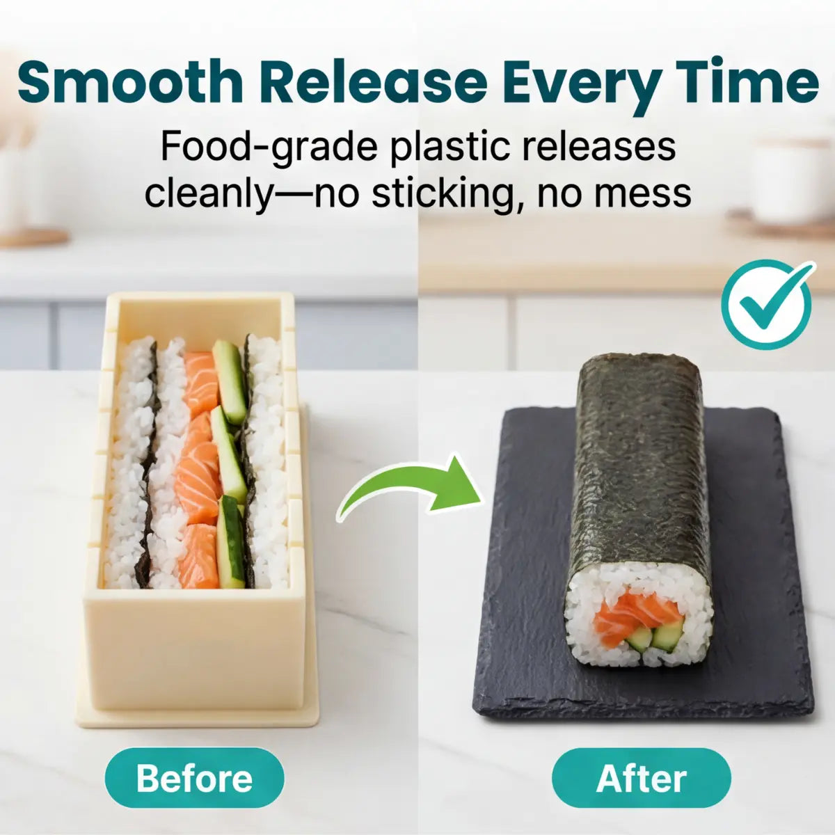 Sushi Shaper Kit – Uniform Portions, No Rolling Required