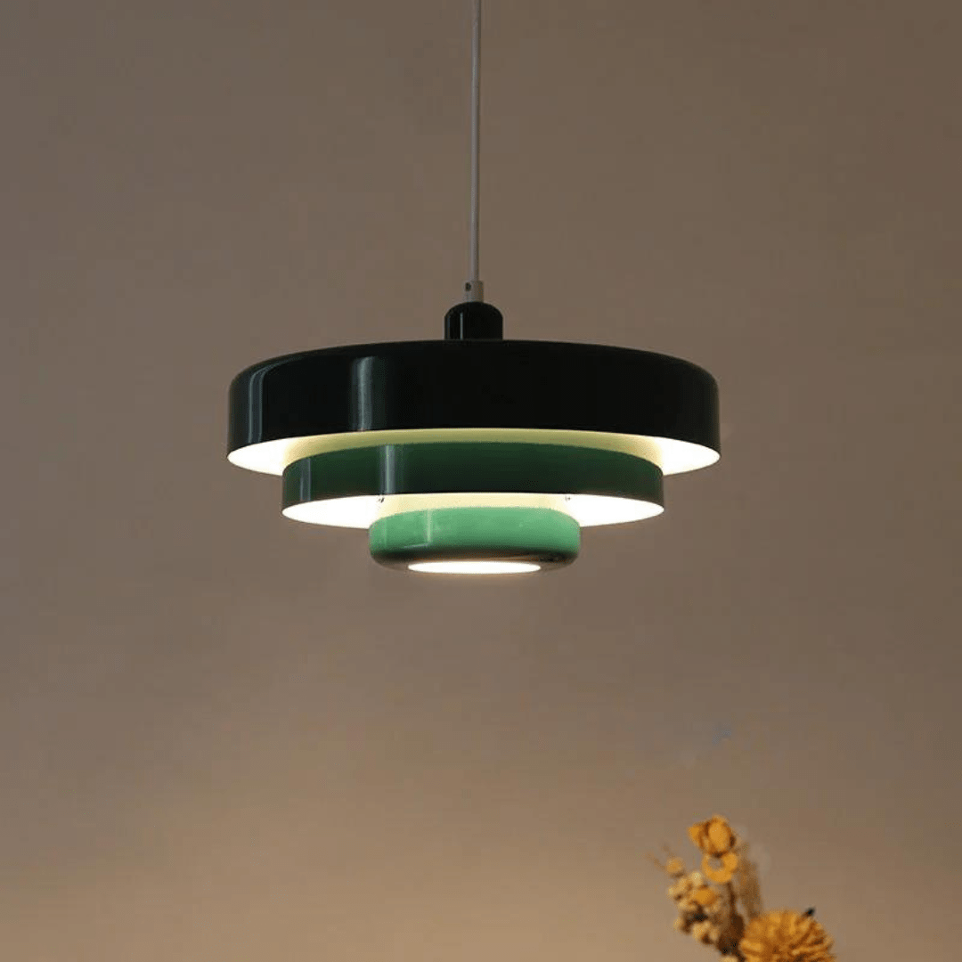 Delightful Layered Pendant Light in Soft Pastel Hues