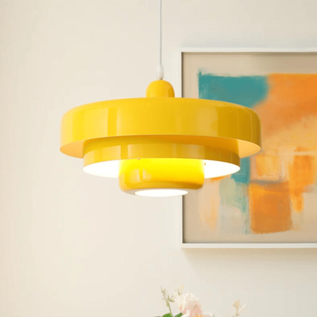 Delightful Layered Pendant Light in Soft Pastel Hues