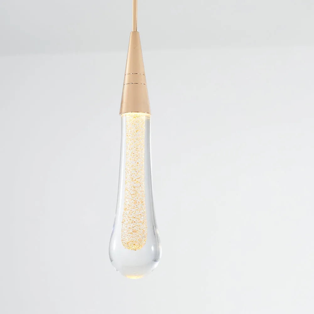 Elegant Teardrop LED Pendant Light - Adjustable Length