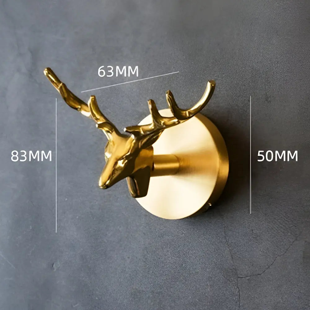 Brass Animal Wall Hooks – Set of 6 Decorative Designs in Gold Finish