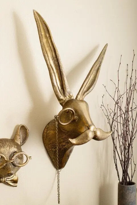 Wall Artwork Featuring Animal Head Design