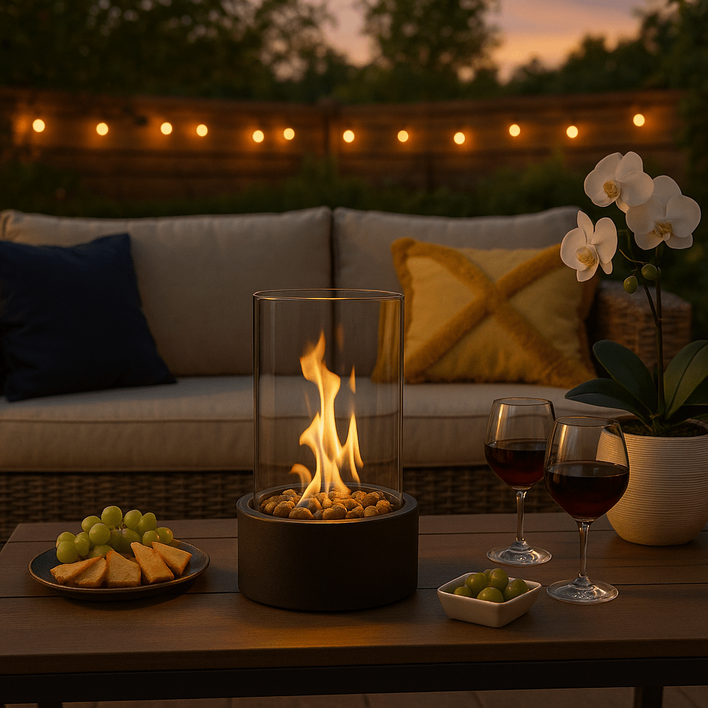Indoor Table Fireplace | Real Flame Display | Smoke-Free for Indoor and Outdoor Use