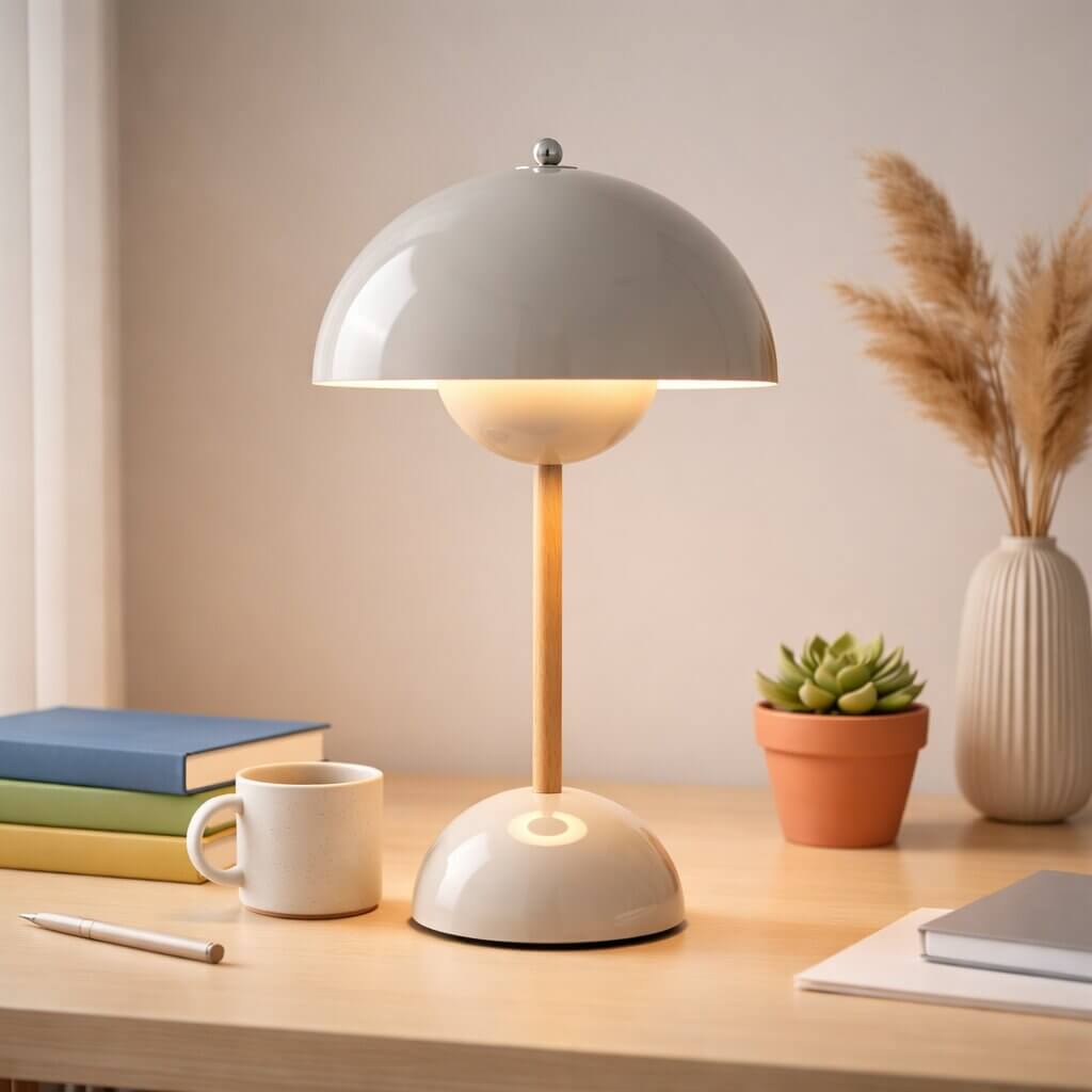 Wireless and Dimmable Bedside Table Lamp