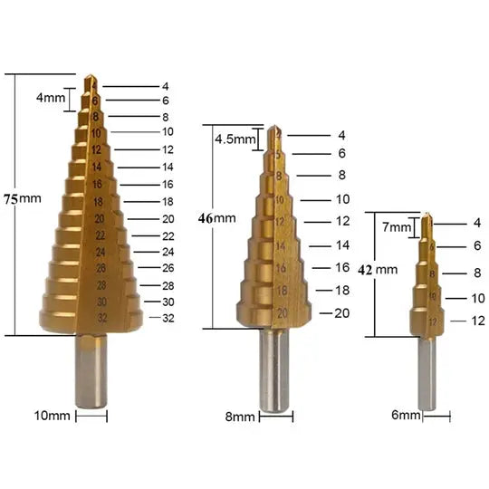 6-Piece Titanium Drill Bit Set with Storage Case