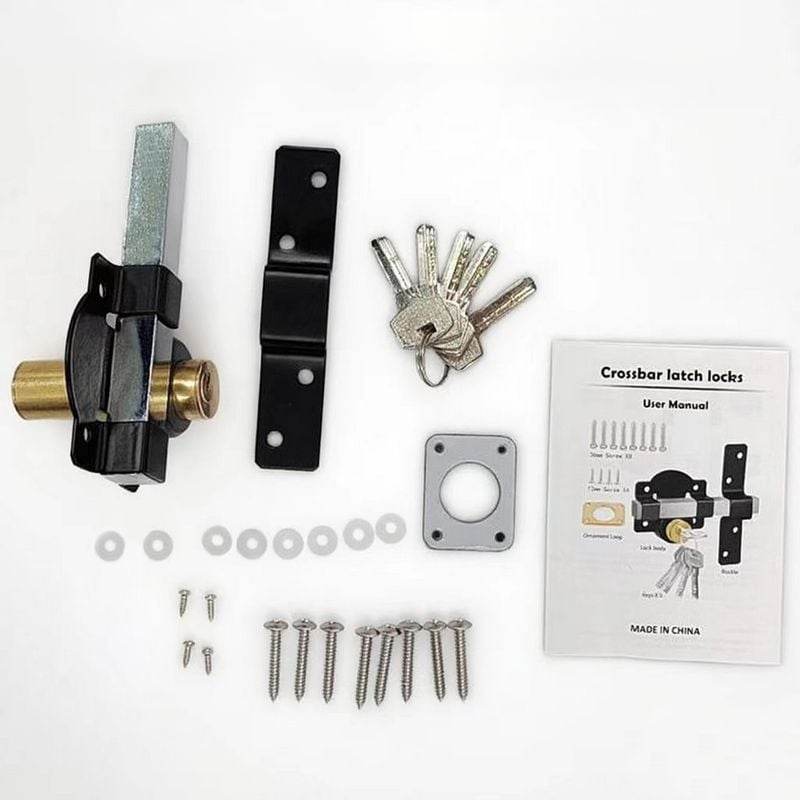 Gate Lock with Key | Rust-Resistant | Spring Bolt