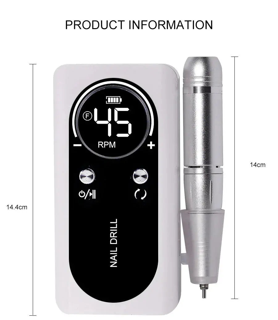High-Speed Nail Drill 45,000 RPM – Ideal for Home and Professional Use