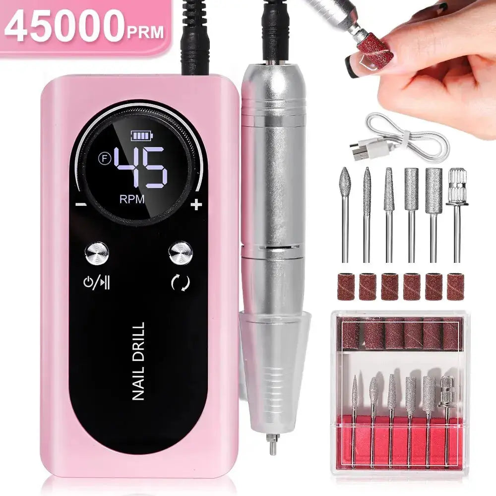 High-Speed Nail Drill 45,000 RPM – Ideal for Home and Professional Use