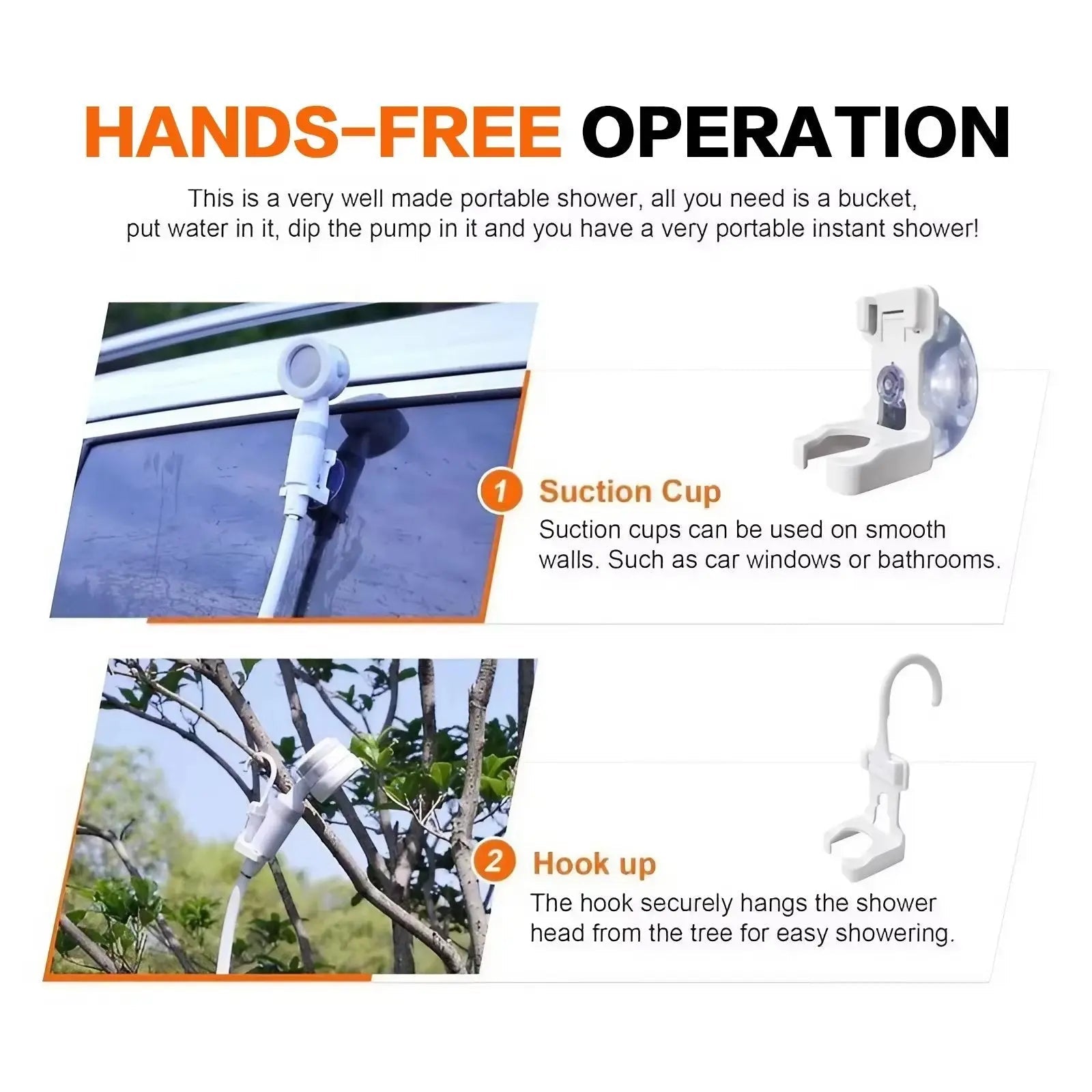 Portable USB Rechargeable Shower for Camping