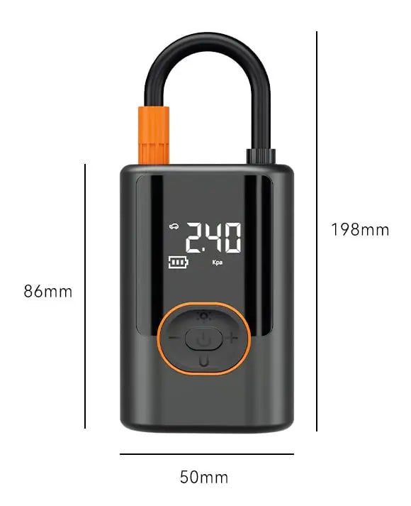 Portable Battery-Powered Tire Inflator - 150 PSI Digital Gauge