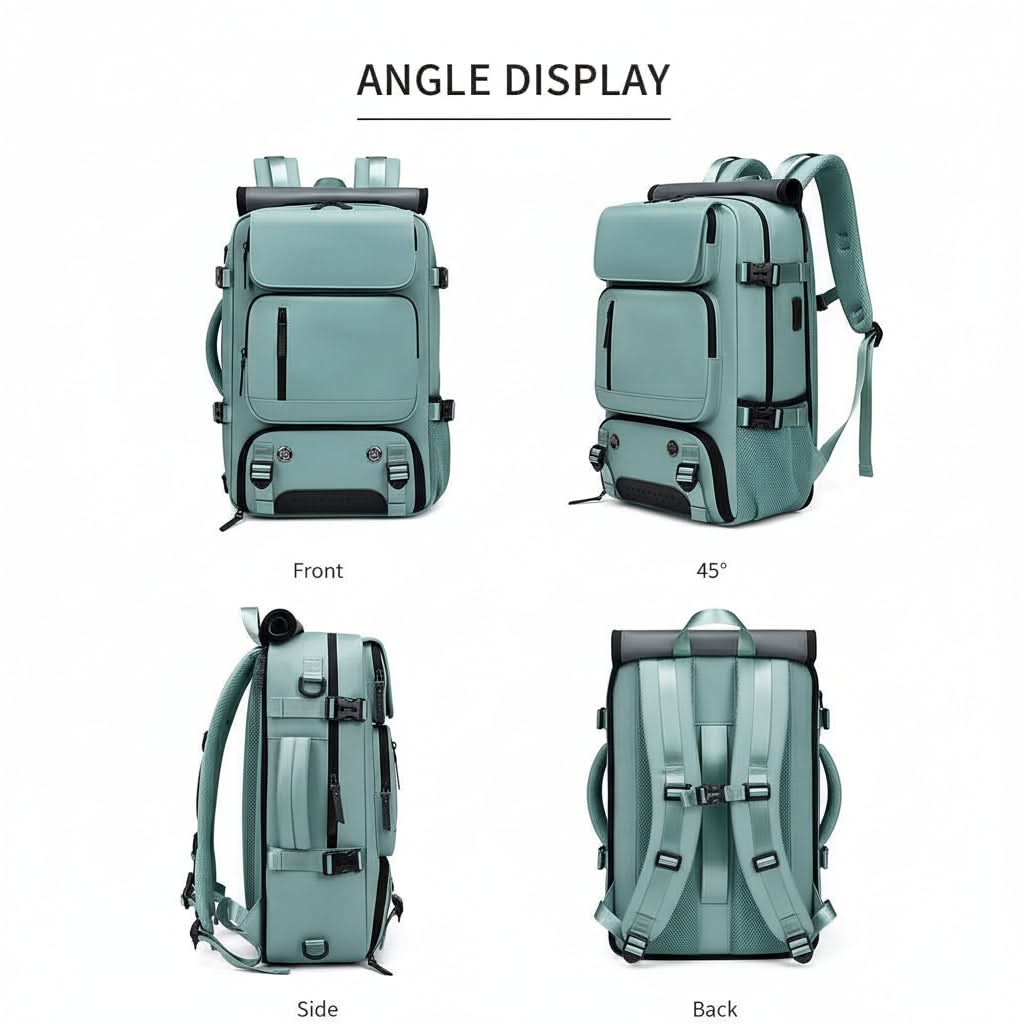 Waterproof Travel Backpack with USB Charging Port – Large Size