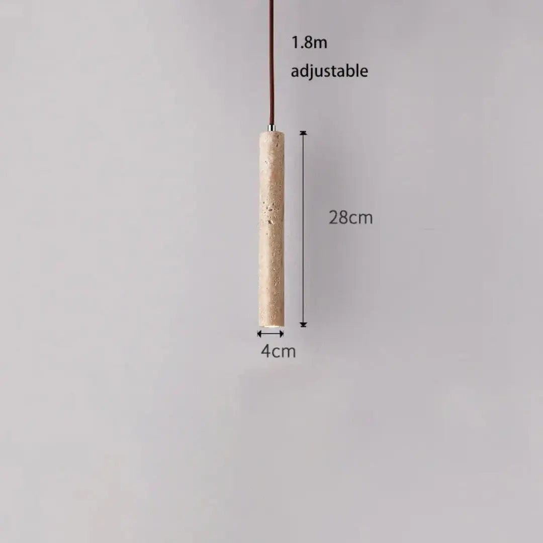 Travertine Pendant Lighting – Wabi-Sabi Design, 3000 K Warm Glow