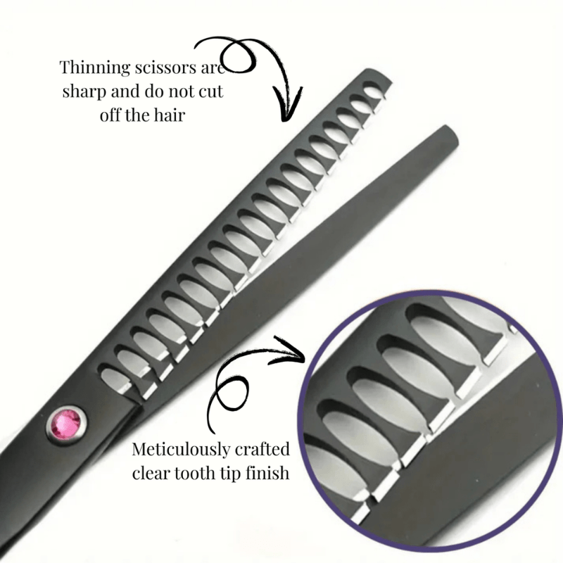Professional Pet Grooming Shears Set with Thinning Scissors