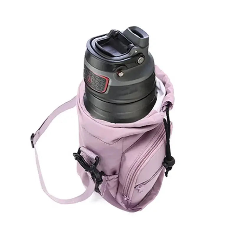 Compact Shoulder Bag with Water Bottle Holder