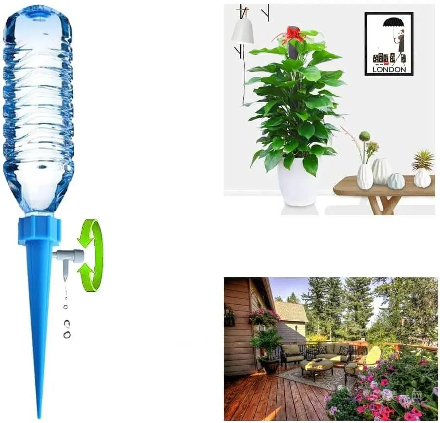 Adjustable Drip Valve Irrigation Spikes – 6-Pack, Lasts up to 15 Days