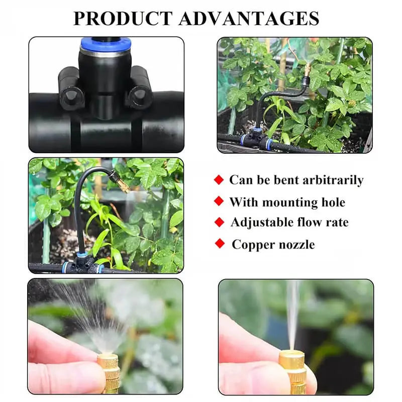 8 mm Root Watering Tubes – Tool-Free Modular Drip Irrigation System