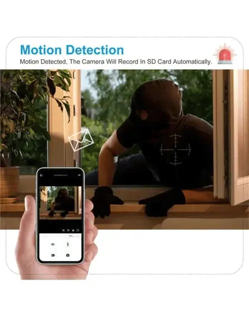 360-Degree Pan-Tilt Surveillance Camera with Night Vision and Motion Detection
