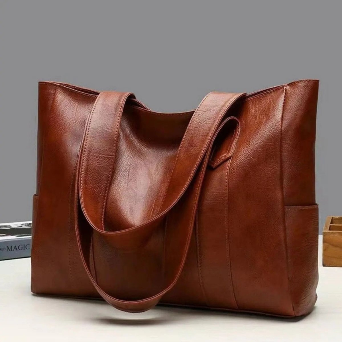Crossbody Bag in PU Leather | Smooth Finish | Spacious Main Compartment