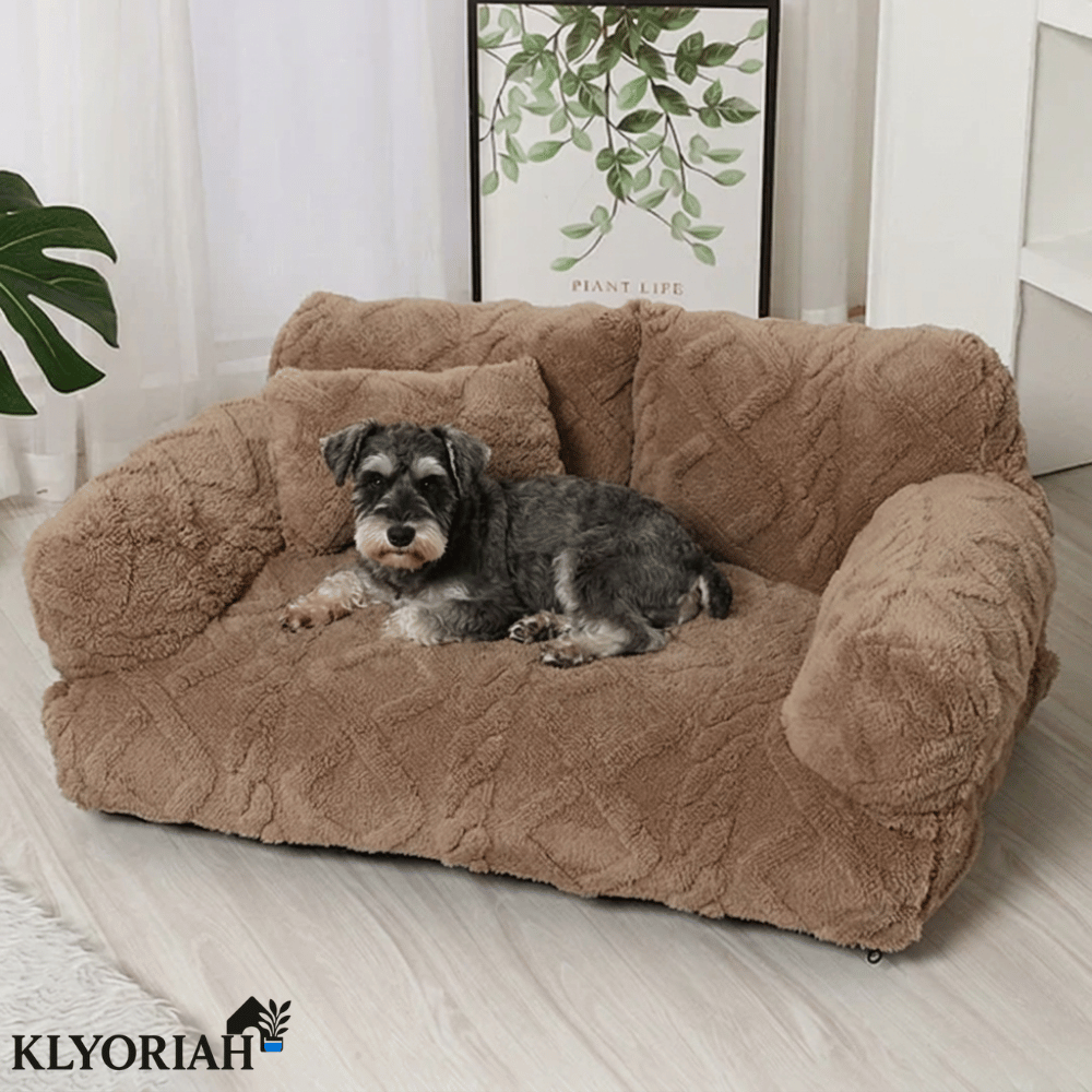 Cozy Sofa Dog Bed with Raised Edge – Soft Plush Design