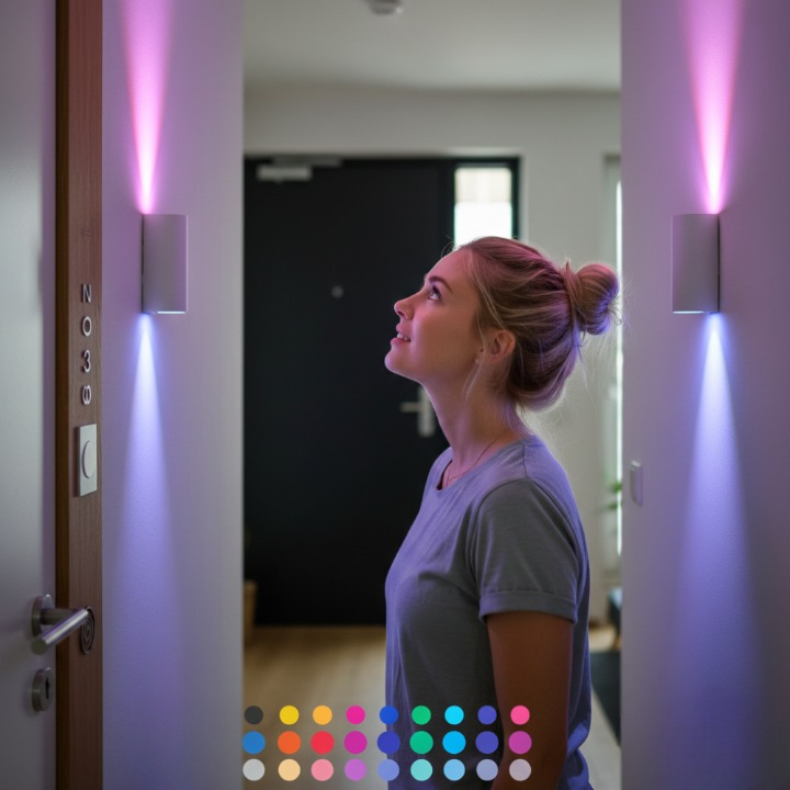 Motion Sensor LED Wall Light – Color Changing Feature