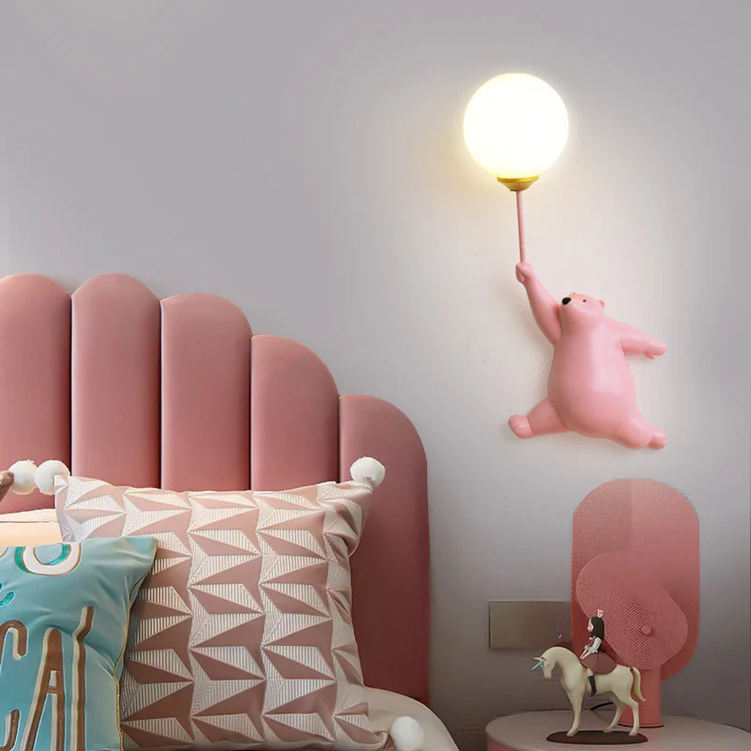 Bear-Shaped LED Wall Lamp with Three Color Options