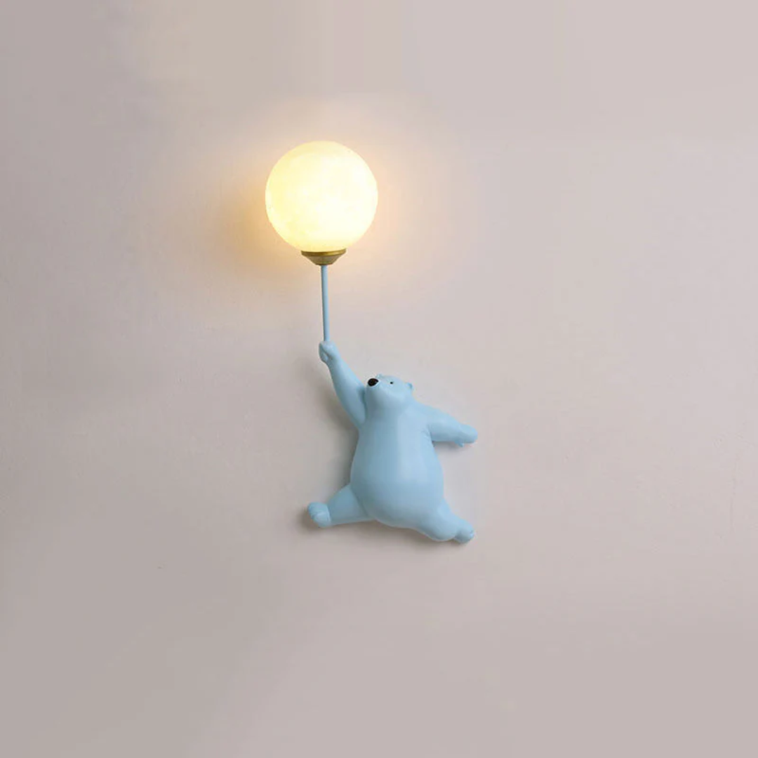 Bear-Shaped LED Wall Lamp with Three Color Options