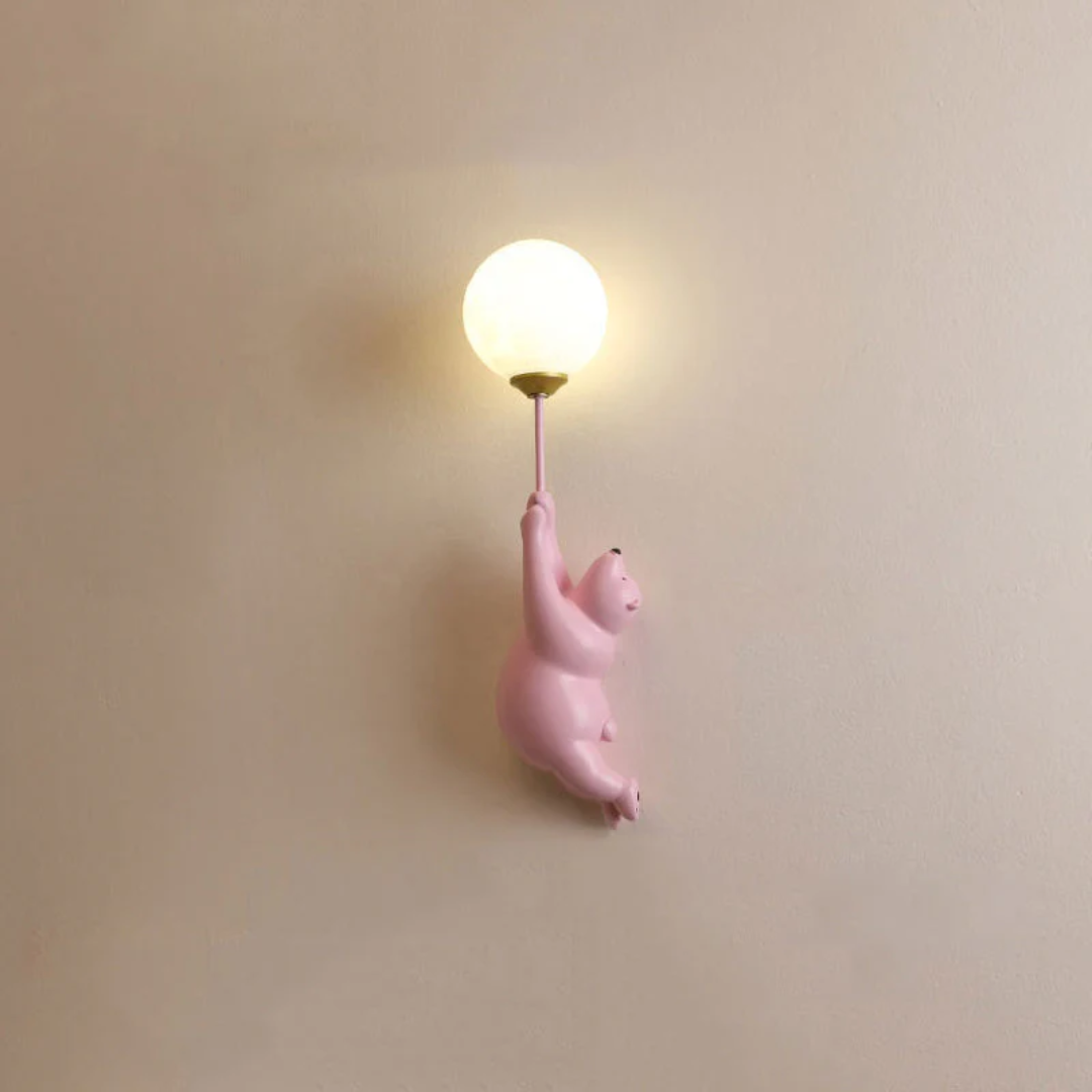 Bear-Shaped LED Wall Lamp with Three Color Options