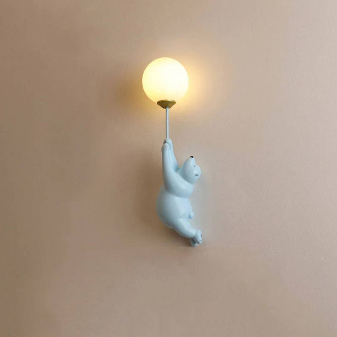 Bear-Shaped LED Wall Lamp with Three Color Options