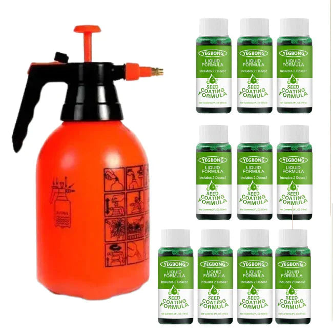 Natural Lawn Renewal Spray with Grass Seed Formula